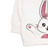 Basic Az Şardonlu Tavşan Desenli Sweatshirt Kız Bebek