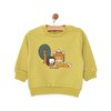 Basic Az Şardonlu Tilki Desenli Sweatshirt Erkek Bebek