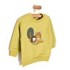 Basic Az Şardonlu Tilki Desenli Sweatshirt Erkek Bebek
