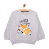 Basic Az Şardonlu Tilki Desenli Sweatshirt Kız Bebek