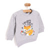 Basic Az Şardonlu Tilki Desenli Sweatshirt Kız Bebek