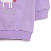 Kız Bebek Sweatshirt Şardonlu Unicorn Desenli Çıtçıtlı Uzun Kol Lila