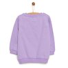 Kız Bebek Sweatshirt Şardonlu Unicorn Desenli Çıtçıtlı Uzun Kol Lila