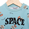 Basic Az Şardonlu Uzay Temalı Sweatshirt Erkek Bebek