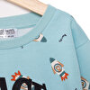 Basic Az Şardonlu Uzay Temalı Sweatshirt Erkek Bebek