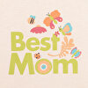 Basic Best Mom Baskılı Tshirt Kız Bebek