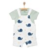 Basic Erkek Balina Desenli Şort Salopet-Tshirt Erkek Bebek