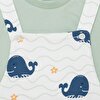 Basic Erkek Balina Desenli Şort Salopet-Tshirt Erkek Bebek