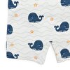 Basic Erkek Balina Desenli Şort Salopet-Tshirt Erkek Bebek