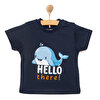 Basic Erkek Hello Balina Baskılı T-Shirt Erkek Bebek
