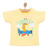 Basic Erkek Pilot Zürafa Baskılı T-Shirt Erkek Bebek