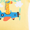 Basic Erkek Pilot Zürafa Baskılı T-Shirt Erkek Bebek