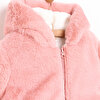 Basic Kapüşonlu Peluş Mont Kız Bebek