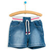 Basic Kız Bebek Lastikli Denim Şort