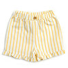 Basic Kız Bebek Sarı Çizgili Bermuda Şort Kız Bebek