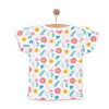 Basic Kız Çiçek Desenli T-Shirt Kız Bebek