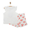 Basic Kız Fiyonk Baskılı Atlet-Şort Kız Bebek