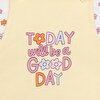 Basic Kız Good Day Baskılı Şort Salopet-Tshirt Kız Bebek