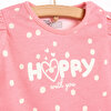 Basic Kız Happy Desenli T-Shirt Kız Bebek