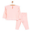 Kız Bebek Bluz Tayt Set Kaşkorse Düğmeli Bisiklet Yaka Uzun Kol