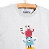 Basic Küçük Canavar Baskılı Tshirt Erkek Bebek