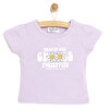 Basic Papatyalı Yazı Baskılı Tshirt Kız Bebek