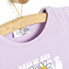 Basic Papatyalı Yazı Baskılı Tshirt Kız Bebek