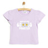 Basic Papatyalı Yazı Baskılı Tshirt Kız Bebek