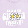 Basic Papatyalı Yazı Baskılı Tshirt Kız Bebek
