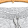 Unisex Bebek Eşofman Alt Şardonlu İki İplik Ribanalı Gri Melanj