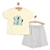 Basic Yarış Baskılı Tshirt-Şort Erkek Bebek