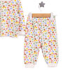 Bisiklet Yaka Çiçek Renkli Pijama Takımı Kız Bebek