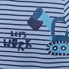 Erkek Bebek  Pijama takımı  Kepçe Desenli Bisiklet Yaka Uzun Kol Koyu Mavi