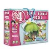 Dıy Toy Çiftlik Süper Renkli Puzzle 4 Adet Puzzle