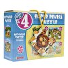 Dıy Toy Hayvanlar Süper Renkli Puzzle 4ü 1 Kutuda