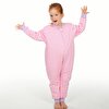 Kız Çizgi Desen Uyku Tulumu Fermuarlı 1TOG Bisiklet Yaka Ribanalı Paça Uzun Kol