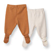 Erkek Bebek 2li Çoraplı Pantolon İnterlok