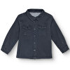 Erkek Bebek Cool Boy Gömlek Denim Modelli Yaka Uzun Kol