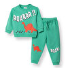 Erkek Bebek Cool Dino Eşofman Takımı Şardonlu Bisiklet Yaka Uzun Kol Ribanalı Paça