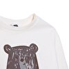 Erkek Bebek Hello Cute Bear Sweatshirt Şardonlu Üç İplik Bisiklet Yaka Uzun Kol