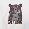 Erkek Bebek Hello Cute Bear Sweatshirt Şardonlu Üç İplik Bisiklet Yaka Uzun Kol