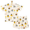 Erkek Bebek Pijama Takım Çıtçıtlı Bisiklet Yaka Kısa Kol