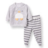 Erkek Bebek Yenidoğan Kadife Patikli Alt-Sweatshirt Çıtçıtlı Bisiklet Yaka Uzun Kol Patikli Paça
