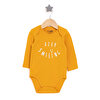Erkek Bebek Body Ribana Çıtçıtlı Zıbın Uzun Kol Hardal