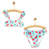 Fırfırlı Meyve Desenli Bikini Takımı Kız Bebek