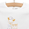 Hayvanlar Baskılı Yenidoğan Tshirt-Patikli Alt Kız Bebek