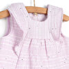 Kız Bebek Elbise Çıtçıtlı Hello Summer Bisiklet Yaka Kısa Kol Lila