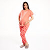 Kalp Desenli Pijama Takımı Anne Giyim
