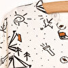 Erkek Bebek Pijama Takım Kaşkorse Kamp Desenli Bisiklet Yaka Uzun Kol Ekru