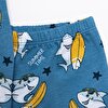 Kısa Kol Köpek Balığı Desenli Bisiklet Yaka Pijama Takımı Erkek Bebek